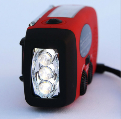 Solar Hand Crank USB Charging Radio Flashlight CoreWell