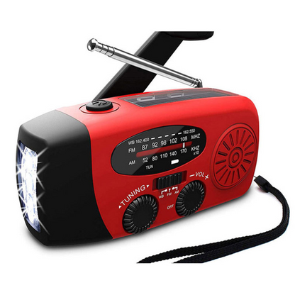 Solar Hand Crank USB Charging Radio Flashlight CoreWell