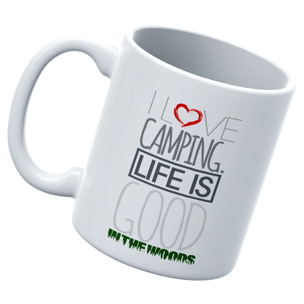 I Love Camping In The Woods White Coffee Mug CoreWell
